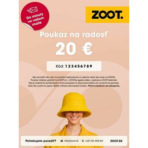 Elektronický poukaz na niečo zo ZOOTu v hodnote 20 € vyobraziť