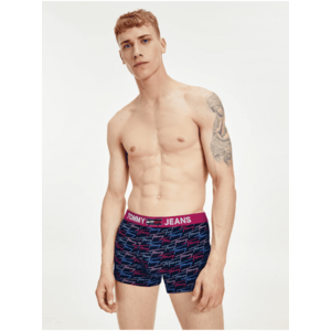 Tmavomodré pánske vzorované boxerky Tommy Hilfiger Underwear vyobraziť