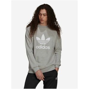 Šedá pánska mikina s potlačou adidas Originals vyobraziť