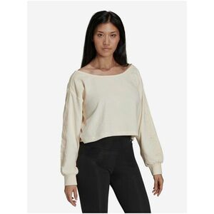 Krémový dámsky crop top adidas Originals vyobraziť