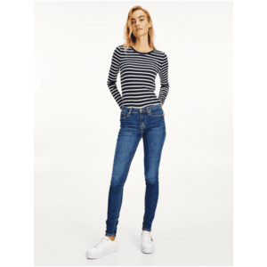 Modré dámske skinny fit rifle Tommy Hilfiger Flex Como vyobraziť