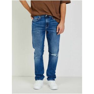 Modré pánske slim fit rifle Calvin Klein Jeans vyobraziť