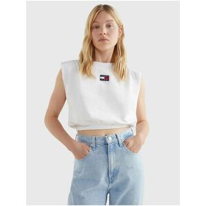 Biele dámske cropped tričko Tommy Jeans vyobraziť