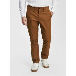 Hnedé pánske nohavice GAP khakis slim fit GapFlex vyobraziť