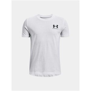 Biele tričko Under Armour UA B SPORTSTYLE LEFT CHEST SS vyobraziť