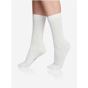 Biele unisex ponožky Bellinda UNISEX CLASSIC SOCKS vyobraziť