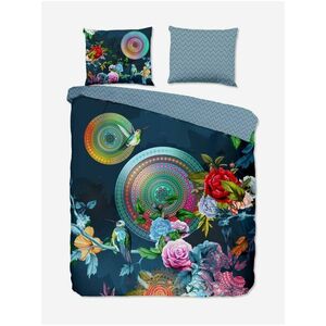 Tmavomodré obojstranné flanelové návliečky Hip Bedding Chachou 240 x 220 cm vyobraziť