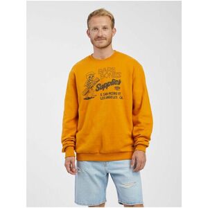 Oranžová pánska mikina s potlačou Superdry Workwear Crew Neck vyobraziť