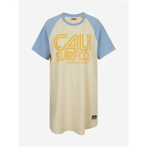 Modro-ružové dámske šaty s potlačou Superdry Cali Surf Raglan Tshirt Dress vyobraziť