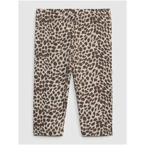 Béžové dievčenské legíny organic capri leopard GAP vyobraziť