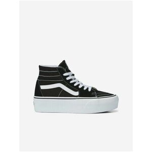 Čierne dámske členkové kožené tenisky na platforme VANS Sk8-Hi Tapered Stackform vyobraziť