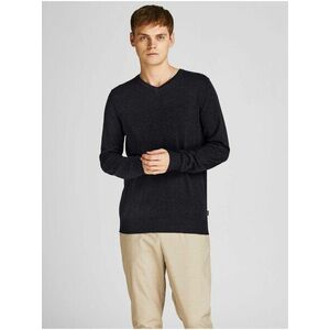 Čierny basic sveter Jack & Jones Emil vyobraziť