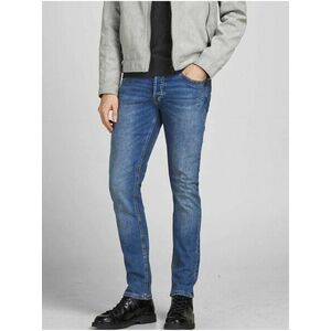 Modré slim fit rifle Jack & Jones Glenn vyobraziť