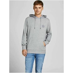 Šedá mikina s kapucňou Jack & Jones Shark vyobraziť