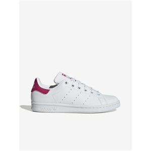 Biele dievčenské tenisky adidas Originals Stan Smith vyobraziť