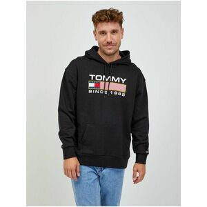 Mikiny s kapucou pre mužov Tommy Jeans - čierna vyobraziť