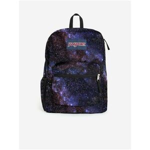 Fialovo-čierny vzorovaný batoh Jansport Cross Town vyobraziť