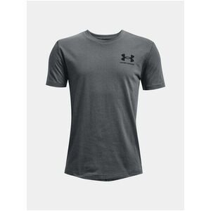 Tmavošedé chlapčenské tričko Under Armour UA Sportstyle Left Chest SS vyobraziť