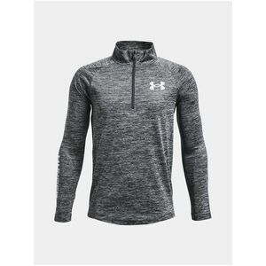 Šedé chlapčenské tričko Under Armour UA Tech BL 1/2 Zip vyobraziť