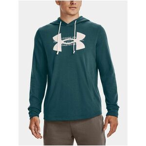 Tmavozelená pánska mikina Under Armour UA Rival Terry Logo Hoodie vyobraziť