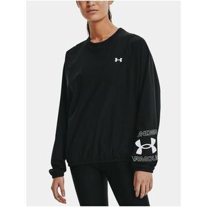 Čierna dámska mikina Under Armour Woven Graphic Crew vyobraziť