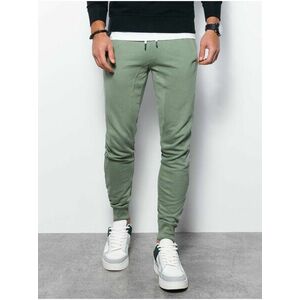 Zelené pánske basic tepláky Ombre Clothing vyobraziť