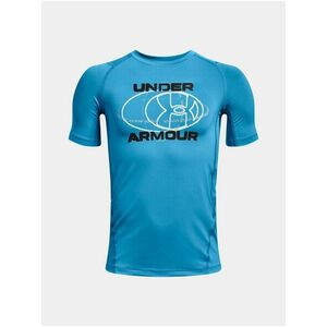 Modré chlapčenské športové tričko Under Armour UA HG Armour Novelty SS vyobraziť