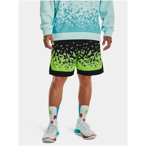 Zeleno-čierne pánske vzorované šortky Under Armour Curry Collab Mesh Short vyobraziť