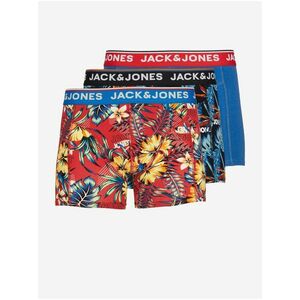 Boxerky pre mužov Jack & Jones - modrá, tmavomodrá, červená vyobraziť