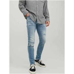 Skinny fit pre mužov Jack & Jones - modrá vyobraziť