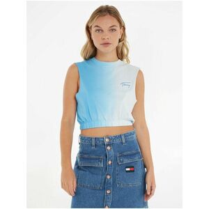 Svetlo modrý dámsky crop top Tommy Jeans vyobraziť