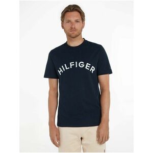 Tmavomodré pánske tričko Tommy Hilfiger Arched Tee vyobraziť