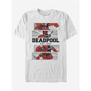 Bílé unisex tričko ZOOT.Fan Marvel DEADPOOL 4 PANEL 2 TONE vyobraziť