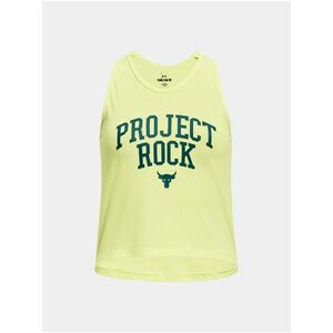 Žlté dievčenské tielko Under Armour Project Rock Girls Graphic Tank vyobraziť