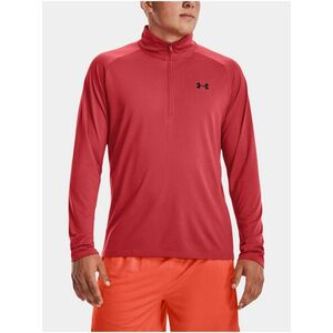 Červené športové tričko Under Armour UA Tech 2.0 1/2 Zip vyobraziť