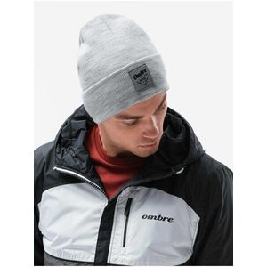 Čiapky, šály, rukavice pre mužov Ombre Clothing - sivá vyobraziť