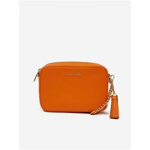 Oranžová dámska kožená crossbody kabelka Michael Kors Jet Set Crossbody vyobraziť