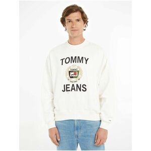 Mikiny bez kapuce pre mužov Tommy Jeans - biela vyobraziť