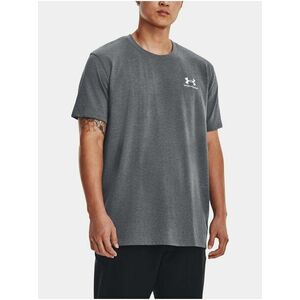 Šedé pánske tričko Under Armour UA LOGO EMB HEAVYWEIGHT SS vyobraziť