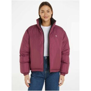 Čierno-ružová dámska obojstranná bunda Calvin Klein Jeans 90's Puffer vyobraziť