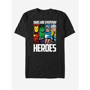 Černé unisex tričko ZOOT.Fan Marvel Everyday Hero Dad vyobraziť