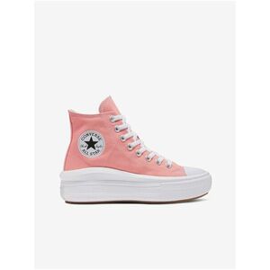 Ružové dámske kotníkové tenisky na platforme Converse Chuck Taylor All Star Move vyobraziť