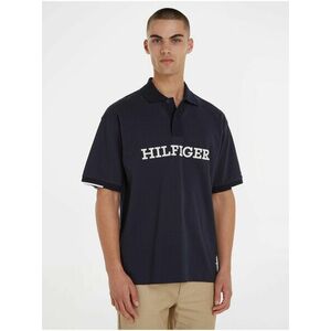 Tmavomodré pánske polo tričko Tommy Hilfiger vyobraziť