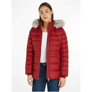 Červená dámska páperová bunda Tommy Hilfiger Tyra vyobraziť