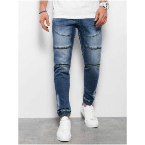 Modré pánske slim fit džínsy Ombre Clothing vyobraziť