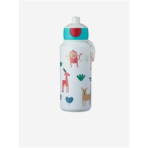 Biela vzorovaná fľaša pre deti Mepal Campus Animal Friends (400 ml) vyobraziť