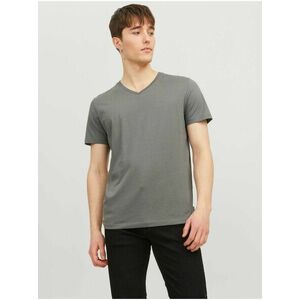 Šedé pánske basic tričko Jack & Jones Organic vyobraziť