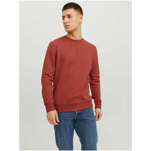 Tehlová pánska basic mikina Jack & Jones Basic vyobraziť