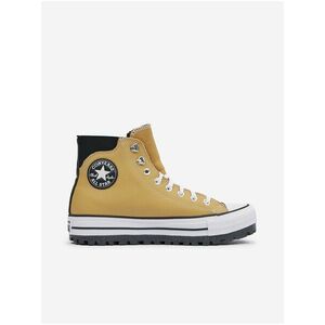 Horčicové kožené členkové tenisky Converse Chuck Taylor All Star City Trek vyobraziť