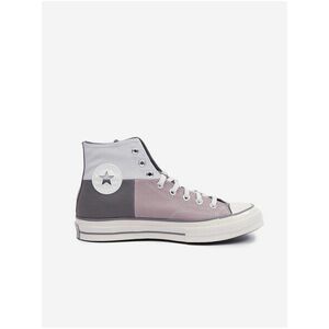 Ružovo-sivé pánske členkové tenisky Converse Chuck 70 Crafted Patchwork vyobraziť